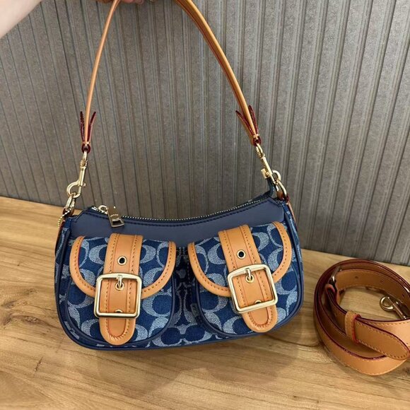 Coach Ashton Baguette Bag In Signature Canvas
